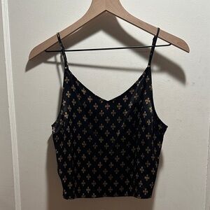 100% Silk OVO Black Top